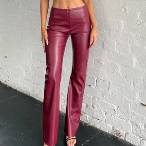 SOLD - RED LEATHER PANTS - TIGER MIST - SOLD OUT ON ORIGINAL SITE